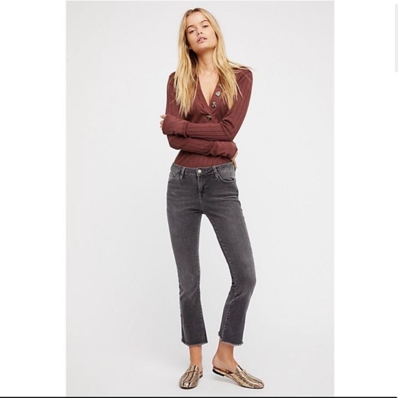 Free People Denim - FREE PEOPLE Washed Black Denim Jeans 28